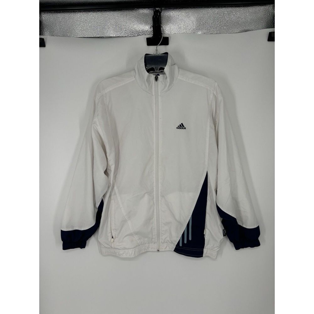 Vintage 90s Y2K Adidas Climashell Wind Jacket Windbreaker Full Zip Up Medium